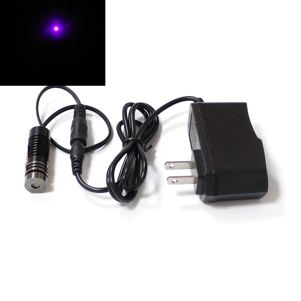 14.5x45mm 405nm 50mW Dot Line Cross Violet Adjustable Laser Module w/Adapter
