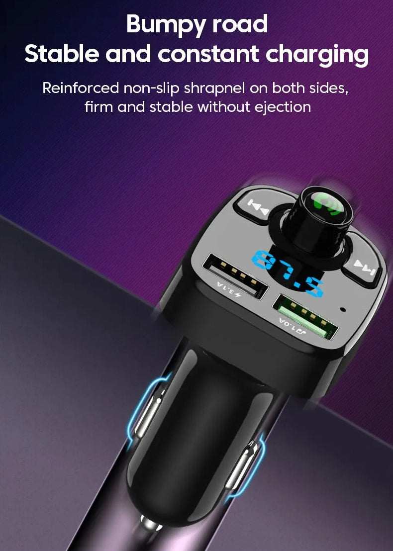 MP3 Car Bluetooth FM Audio Receiver Hands-Free Bluetooth 5.0 USB Car kit Charger