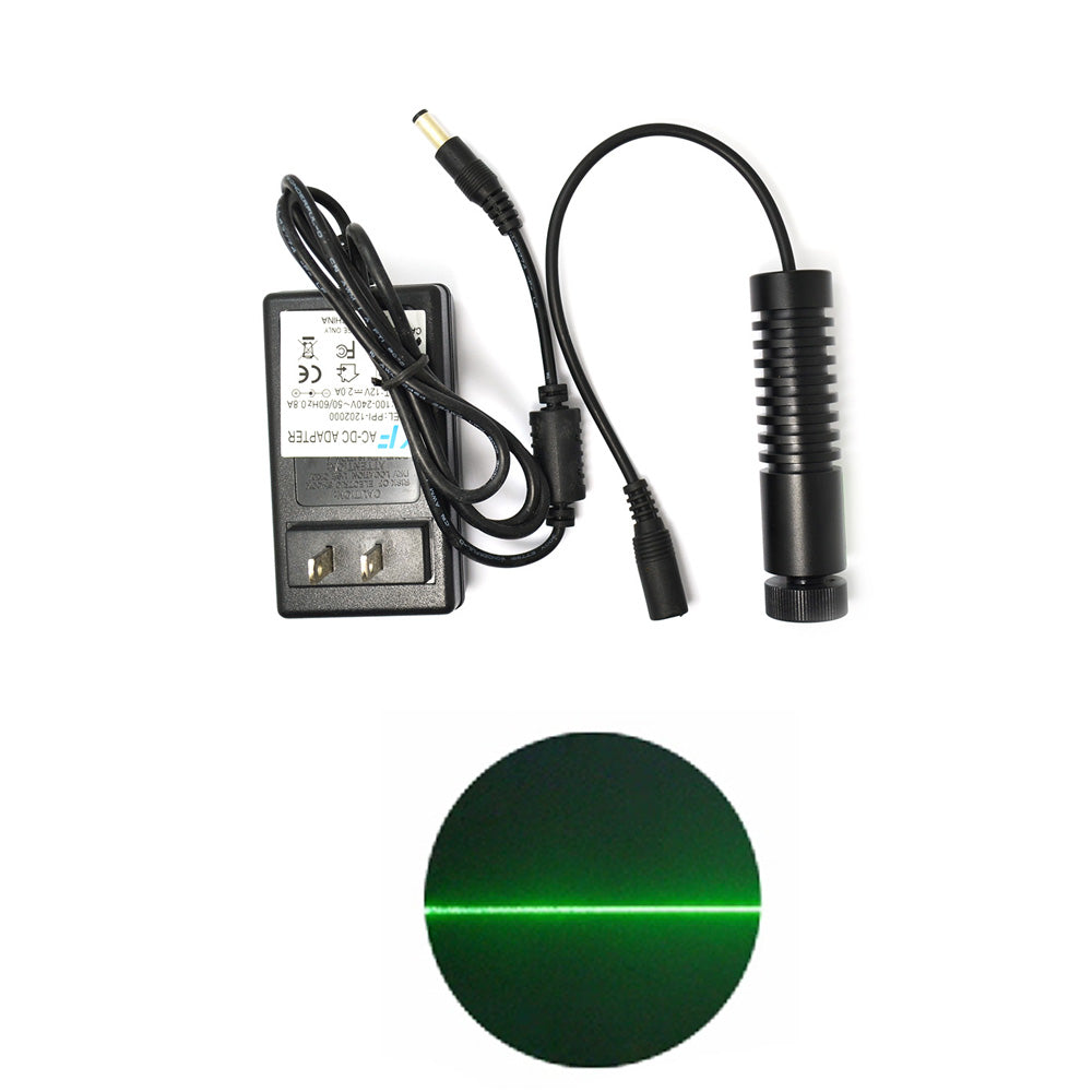 505nm 50mW DC 12V Laser Line Module ±10nm Blue-green with Adapter I 100mA New