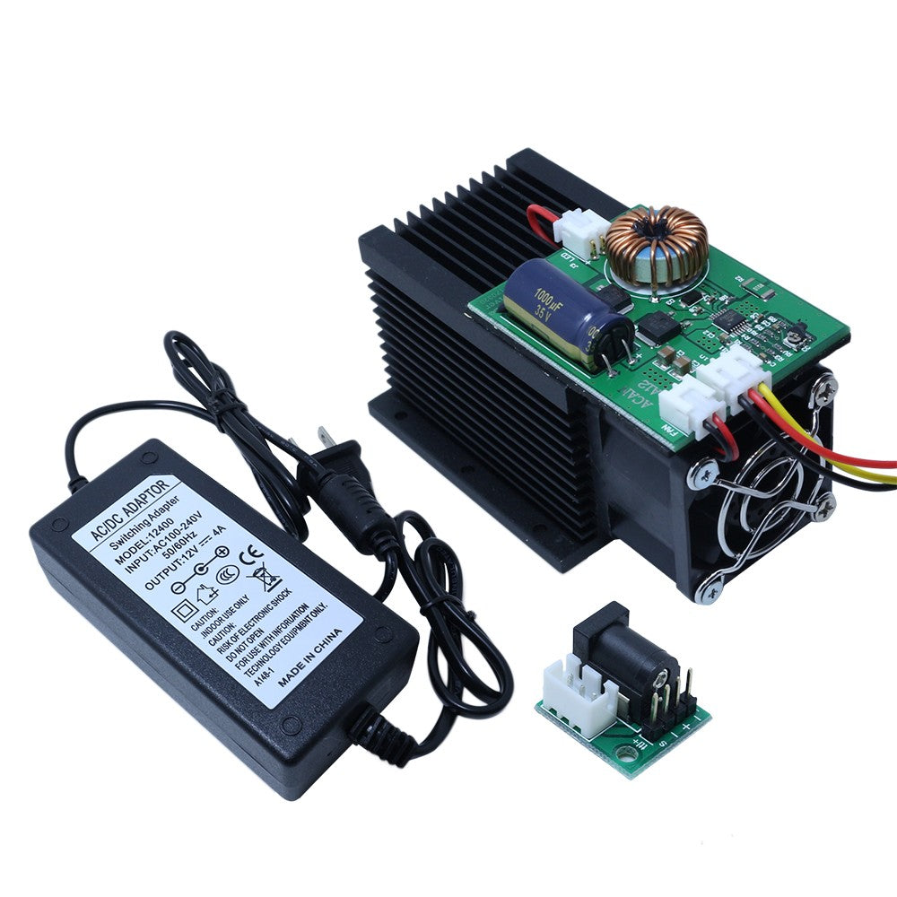 High Power Laser 15W 450nm Blue Laser Module Carving w/ TTL