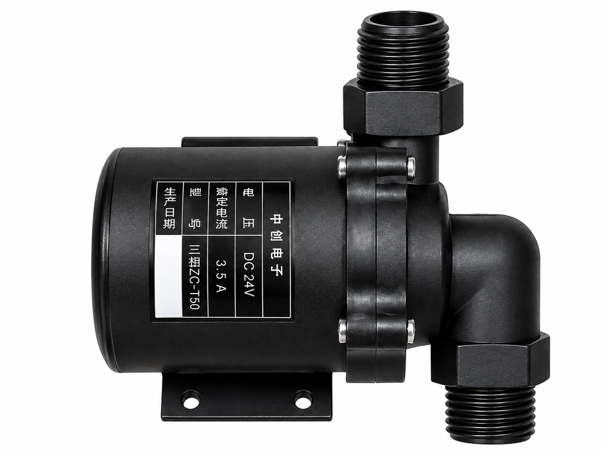 24V DC Brushless High Temperature Circulation Water Pump 1750L/H 13M Head IP68 – ZC-T50